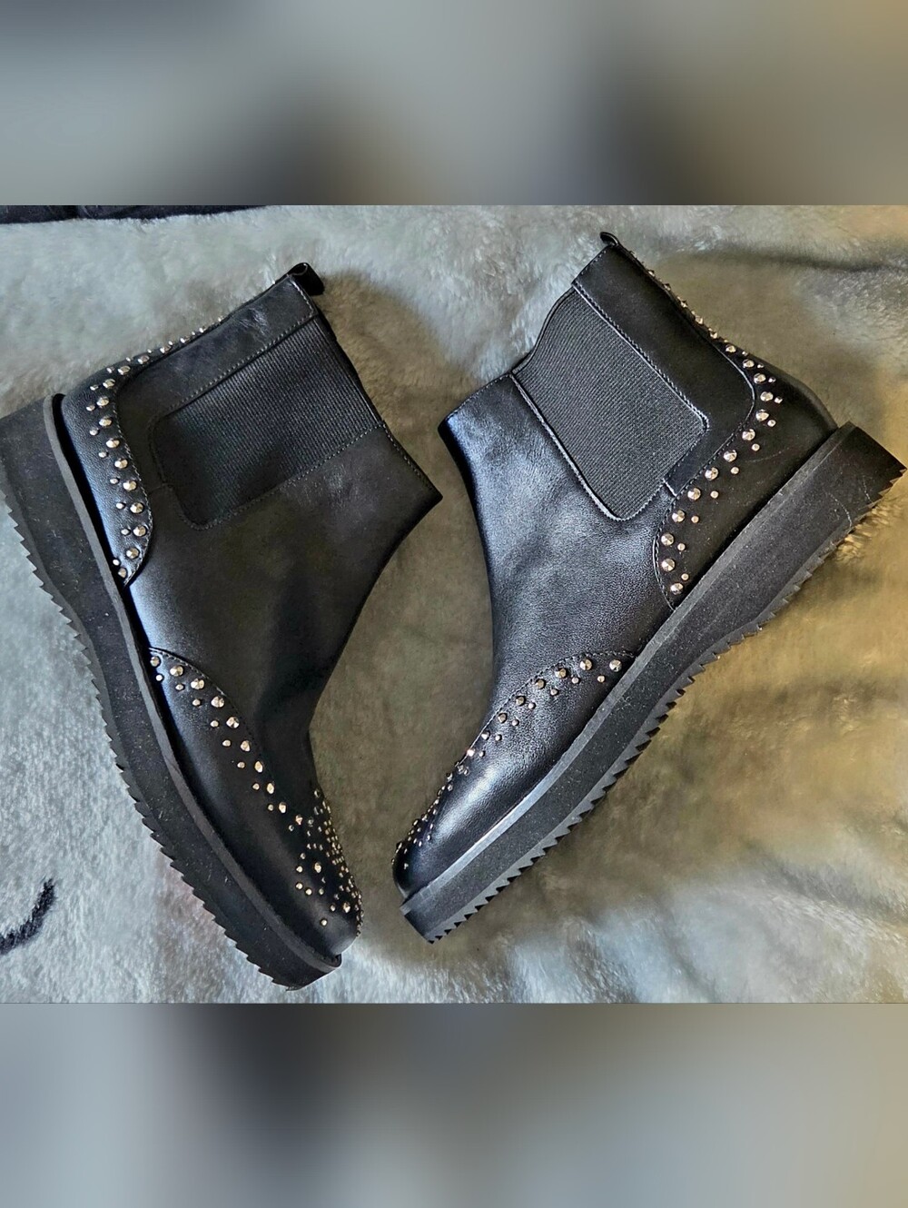Michael Kors Black Studded Chelsea Ankle Boots